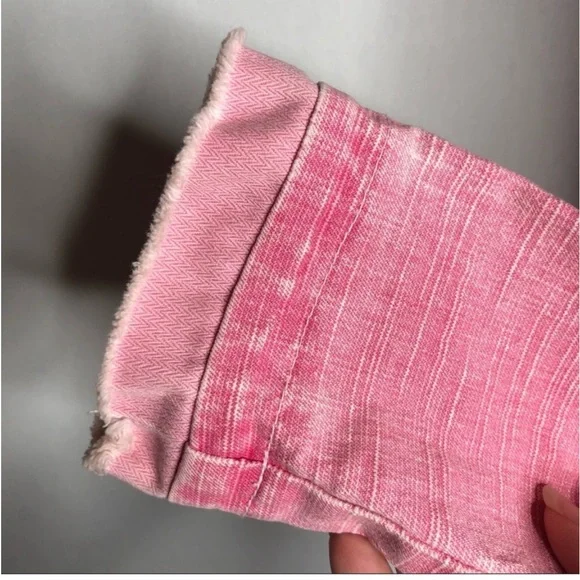 Z. Cavaricci Pink Distressed Denim Blazer Jacket Size Small - Picture 4 of 6